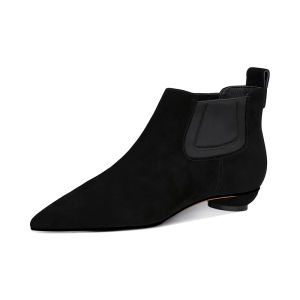 Elegant Pointed Toe Low Heel Boots