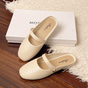 JIFANPAUL | Retro Fashion Slip-On Flat Half Slippers