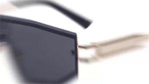 Premium Luxury Design One-piece Punk Sunglasses Men Women 2026 Fashion Metal Anti-reflective Outdoor Sun Shades Gafas UV400