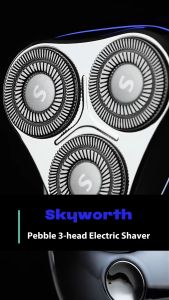 Skyworth Mini Pebble / YS33 / G3 / S5 / ZXS31 Electric Shaver with Li-Ion Battery IPX7 Waterproof Blue / Black / Silver-SGPOMADES