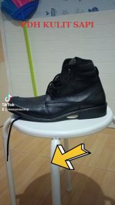 Sepatu Pentopel Zipper PDH Pria Kulit Sapi 100% Murah 04