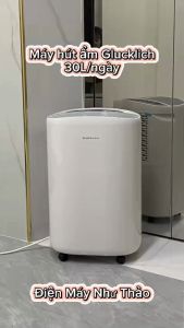 Máy hút ẩm GLUCKLICH 30L/ngày GLD30PRO - phiên bản 2025 có app điều khiển ion âm khử khuẩn - Máy nén SIKELAN tiêu chuẩn Nhật bản êm ái bền bỉ tiết kiệm điện