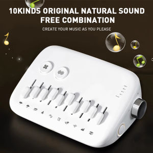 1pc Mini Sleep Sound Machine 10 Soothing Nature Sounds Portable Mini Sleep Sound Machine Noise Cancelling With Breathing Light