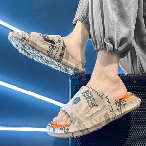 Summer椰子 Kéo Dép Thể Thao Nam Đi Biển Chống Trơn Trượt Chống Thấm Nước Đi Bộ Trên Bùn Cảm Giác Kéo Một Từ Eva Dép Đế Bằng