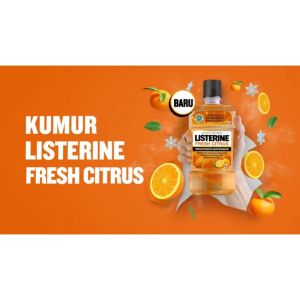LISTERINE Fresh Citrus Antiseptic Mouth Wash 250ml - Obat Kumur Antiseptik