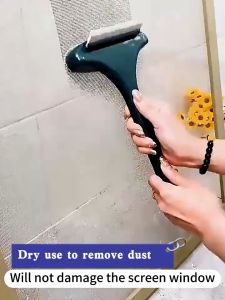 2 In 1 Window Screen Cleaner Brush With Long Handle Double-Sided Window Cleaning Brush Household Cleaning Brus