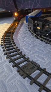 Train Toy With Spray and Music Railway Big Classical Train Set With Track Puzzle Splicing Set Gift