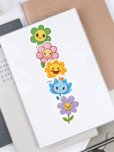 Cute Cartoon Flower Stickers Childhood Decorative PVC Waterproof for Notebook Helmet Stationery Box Thermos Guitar Closet Elevator Door Luggage Mobile Phone