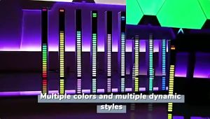 Lampu LED RGB LED Light 32 Beads Bar Strip Spectrum Audio Indicator Music Sound Control Lamp Music Atmosphere Light Warna Warni Kelap Kelip Music Sound Control