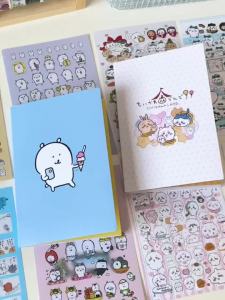 Chiikawa | For Chiikawa Sticker Book Cute Portable DIY Stickers Kawaii Peripheral Scrapbook Decor Album Girls Hand Account Stationery Gift
