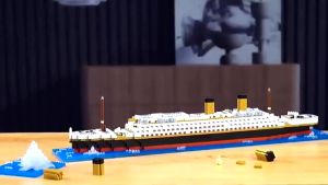 1860pcs 3D Titanic Model Ship Series Building Blocks DIY Building Blocks Toys Children Development Education Collection Toys Puzzle