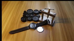 23PCS Professional Watch Press Set Watch Back for CASE Closing Tool & Fitting Dies Watch Repairing Tool Die Kit for Watchmaker