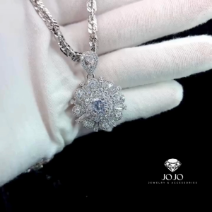 M1756 Mặt và dây chuyền nữ đính đa CZ sáng lấp lánh JOJO