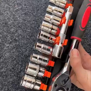 ZC 12PCS 1/2 Inch Drive CR-V Socket Wrench Set 8-24mm Heavy Duty Ratchet Kit for Car Motorcycle Repair