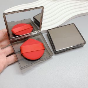 Portable Travel Mini Makeup Puff Empty Box Ultra-Thin Pink Fan with Mirror Cosmetic Beauty Tool from China
