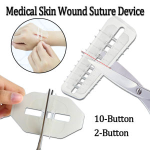 2/10 Zipper Button Medical Wound Closure Patch Zipper Tie Hemostatic Patch Wound Quick Suture Zipper Band-Aid Outdoor Portable