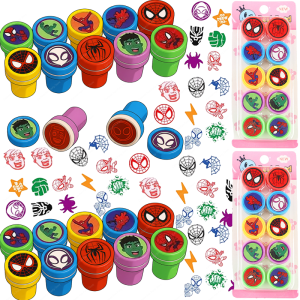 10/20/30pcs Spidey Stamp Birthday Party Favors Spiderman Gifts for Kids Boys Stamps Classroom Rewards Party Supplies Decoration
