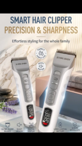 Smart Hair Clipper Professional Cordless Hair Trimmer for Men Family USB Rechargeable LED Display