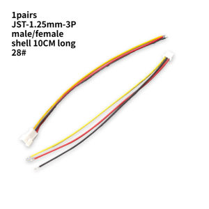 High quality 2Pairs Micro JST GH 1.25mm 2P 3P 4P 5P 6PIN Pitch 1.25mm Male Plug Connector With Wire Cables 100mm Connector 28AWG