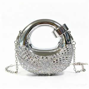 Mini Golden Evening Bag Purses and Handbags Luxury Designer Shoulder Bags Diamond Party Wedding Round Acrylic Clutch Purse Ins