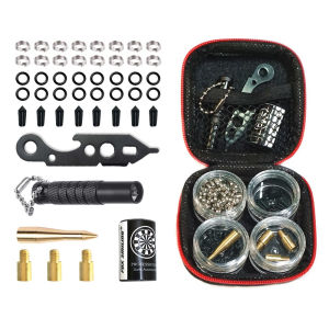 FOX SMILING 145 Pieces Dart Accessories Set with Steel Rubber O Ring Stone Sharpener Dart Repair Tool Dart Flight Protector and Weight Add A GramsSmall Packaging Easy Carrying
