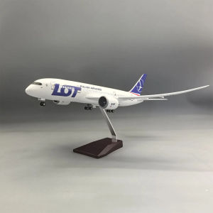 43cm LOT Polish Airlines B787 Diecast Resin Airplane Model Kit With Landing Gear Wheel For Aviation Enthusiast Gift or Plane Toy