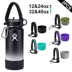 Hydroflask Cup Rope Aquaflask Accessories Paracord Handle Multi-functional Hand Weave Rope Water Bottle Handle Wide Mouth Bottles Strap Portable Rope (for Wide Mouth Insulated Bottle)