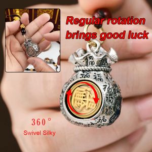 Twelve Zodiac Money Bag Pendant Fortunes Turn Money Keychain Car Key Ring Daily Gold Baifu Lucky Bag Ornaments Gift