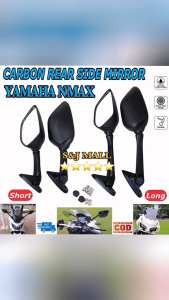 Pair Universal Motorcycle Carbon Long And Short Stem Rear Side Mirror For Yamaha Nmax Xmax Adv Pcx