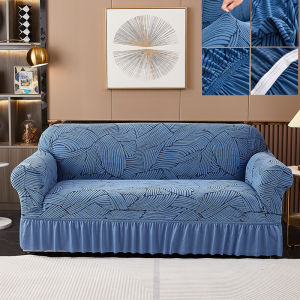 [Fast Shipping]sofa cover with elastic skirt 1 2 3 4 seat sofa high stretch stretch all inclusive universal universal sofa cover with skirt sofa cover multifunctional furniture protection cover washable high elastic durable
