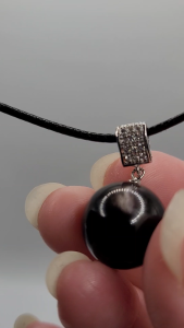 [Vannz] Unique Handmade Natural Hypersthene Pendant (S925 Silver Setting)