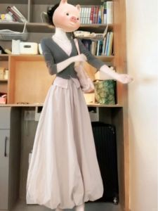 CHANGTONG | Chic Fall Outfit Set Womens Knit Top and Skirt