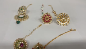 Antique Rajasthani Kundan Pearl Borla Maang Tikka | Handcrafted Jadau Jewelry for Women & Girls | Ideal for Wedding Festival & Special Occasions (1 Pc)