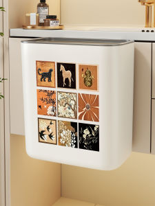 evesigar | Wall Mounted Kitchen Waste Bin Multi-function Storage