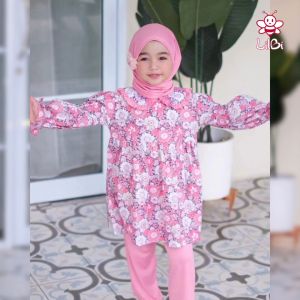 Daisy One Set By Lilbi - Little Bee Boutique - One Set Anak Terbaru - Setelan Baju Muslim Anak