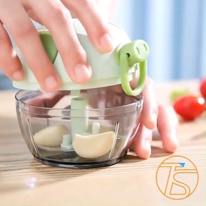 Dụng cụ kéo xoay tỏi giã ớt di động và dễ thương hình con heo - Dụng cụ băm tỏi hành bằng tay đa năng