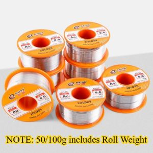 50/100g 0.5mm-2mm No-clean Rosin Core Solder Tin Wire Reel 63/37 CF-10 With 2% Flux And Low Melting Point For Electric DIY Weld