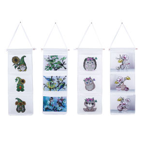 Mireille Wall Door Hanging Storage Bag DIY Diamond Painting Oxford Cloth 3 Pockets Pouch
