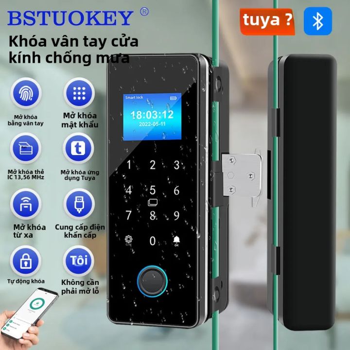 Khóa Vân Tay Thông Minh Tuya Kiểm Soát Truy Cập Cửa Kính Bluetooth Khóa ...