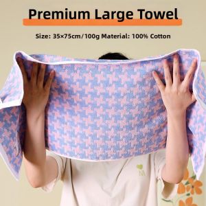 SANSHANGU | Soft Absorbent 100% Cotton Facial and Bath Towel