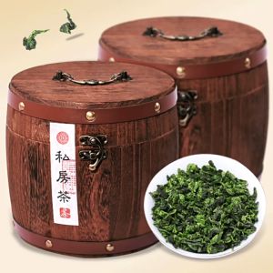 [ Tặng kèm túi ] Trà vỏ quýt/ trà trắng/ Trà thiết quan âm hộp gỗ tròn cao cấp 500g kèm túi xách sang trọng lịch sự