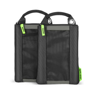 Jakah 2 Pack Tool Pouches with Zipper Fastener Bag Featuring Mesh Window And Hanging Grommets JK-211