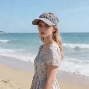 1pc Women Anti-UV Sun Hats Breathable Adjustable Empty Top Visor Caps for Tennis Golf Running Travel Beach Sport Outdoor Hat