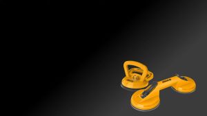 Suction Lifter Glass Sucker 2 Cup Double Kaki INGCO HSU025001 Kop Kaca