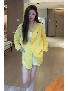 Loose Fit Cotton Linen Embroidered Sun Protection Shirt Womens Spring Autumn New Style Silk Versatile Top Coat