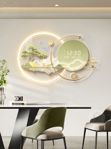 HAOJIUBUJIAN | Modern Luxury Deer Wall Clock with Perpetual Calendar Electronic Display