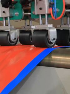 ผ้าใบกันน้ำ PE ใหม่เอี่ยม ผ้าใบกันแดดฝน 10x12 เมตร (มีตาไก่) กันน้ำ100% สีน้ำเงินส้ม ผ้าใบกันแดด ผ้าคลุมรถ ผ้าฟาง