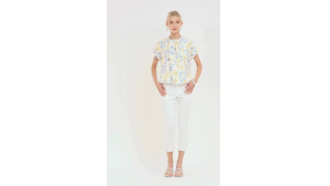 Badomoda AMELIE Front Pleats Floral Printed Blouse