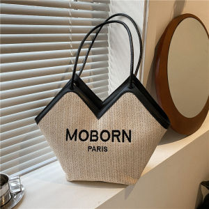 Fancy Bag Womens New New Arrival Trendy Versatile Large Capacity Minority Fashion Shoulder Bag Western Style Straw Tote Bag