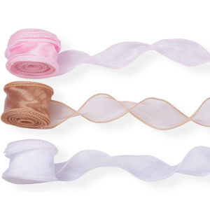 4 ซม.10 หลา SHEER ชีฟองริบบิ้น Organza ซาตินริบบิ้นสําหรับห่อของขวัญตกแต่งช่อดอกไม้งานแต่งงานพวงหรีดอุปกรณ์เย็บผ้า